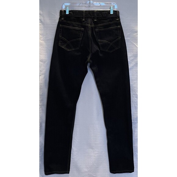 Rocker Denim Selvedge Unique Custom Made Straight Leg Jeans Mens 30x31 Dark Blue - Picture 5 of 8